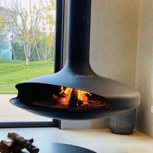 Chimenea colgante indipendente in ACCIAIO carbonio CON Design NO E decorativo, ideale PER Hotel, Ville E Bed & อาหารเช้า - Product Image 2