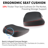 Coussin de siège ergonomique en mousse à mémoire de forme avec gel rafraîchissant OEM/ODM pour le soulagement des douleurs du coccyx, idéal pour le bureau et la voiture