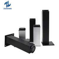 Pieds de meuble réglables en métal Zuo Gang pour armoire, meuble TV, canapé, lit, table basse - Alliage d'aluminium durable