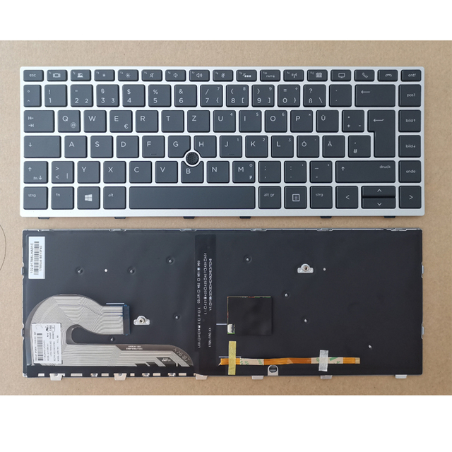 Laptop parts Wholesale New German Backlit Keyboard for HP EliteBook 745 840 G5 G6 Laptop Keyboard