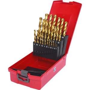 KS TOOLS HSS-TiN Jeu de forets hélicoïdaux dans coffret plastique 25 pcs 1-13mm - Product Image 1