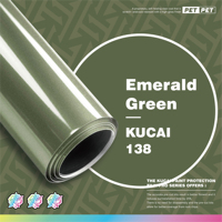 Film de protection de carrosserie automobile en vinyle PVC PET vert émeraude de haute qualité 1,52*18M auto-réparant anti-rayures sans bulles d'air