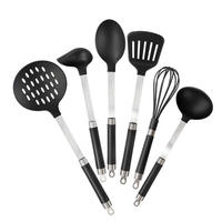 Ensemble d'ustensiles de cuisine écologiques 6 pièces pour usage quotidien, ouvre-boîte et cuillère ajourée, pour la cuisine à domicile