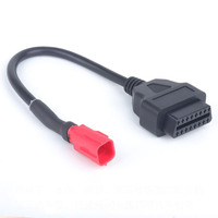 Cable adaptador de diagnóstico OBD2 al por mayor, de 16 pines hembra a 6 pines para motocicleta, accesorios personalizados para reparación de motos