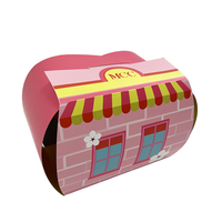 Boîte d'emballage cadeau en papier pliable artisanal pour impression de cupcakes maison en carton personnalisé boîte à bonbons mignonne à motif de cirque pour bébé