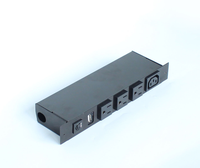 Multiprise intelligente PDU avec 4 prises CA, protection contre les surtensions, montage en rack, PDU métallique, 15A, prise de table