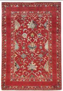Tapis Kazak Oushak à motif floral moderne 4X6 pieds Fait à la main Tapis oriental pakistanais Taille personnalisée disponible - Product Image 5