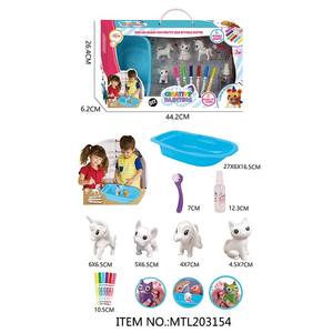 Niños DIY Doodle Graffiti Dibujo Juguetes Flocado Animal Pintura Juguete Craft Kits Lavable Pet Care Toy - Product Image 5