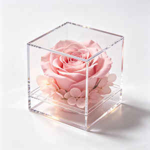 Boîte à fleurs en acrylique transparente <span class=keywords><strong>de</strong></span> qualité supérieure, emballage cadeau floral <span class=keywords><strong>de</strong></span> luxe, boîte à fleurs en acrylique, étui <span class=keywords><strong>de</strong></span> présentation pour bouquet <span class=keywords><strong>de</strong></span> roses <span class=keywords><strong>éternel</strong></span>les - Product Image 6