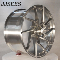 JJSEES Jantes de voiture personnalisées de 17, 18, 19 et 20 pouces, entièrement polies, en argent, forgées, 5X120 5X114.3 PCD pour BMW Volkswagen