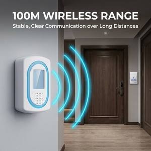 Campanello Wireless LUCKARM con Doppio Trasmettitore, Segnale a Lungo Raggio, 32 <span class=keywords><strong>Suonerie</strong></span> per Casa e Ufficio, Certificato CE RoHS - Product Image 5