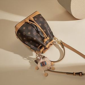 Bolso Bandolera de Lujo para Mujer 2026, de Diseñador, Marca Famosa, de Alta Calidad, Cuero Genuino Estampado, Tipo Cubo, Duradero, Portátil, Abierto - Product Image 4