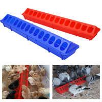 Mangeoire Portable en Plastique à 28 Trous pour Cailles et Pigeons, Boîte d'Alimentation pour Oiseaux, Auge à Poussins et Oiseaux de Ferme Avicole