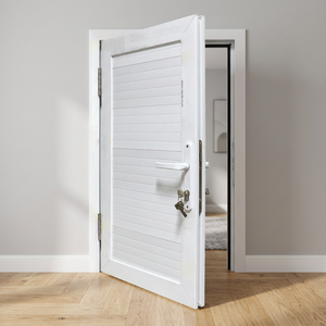 Puerta Abatible de PVC HOFFEN 81x205 cm, Insonorizada, Impermeable, Aislamiento Térmico, Diseño Moderno, Uso Manual en Supermercados - Product Image 2