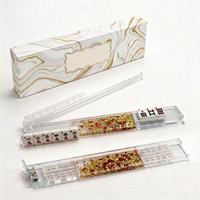 Règle de Mahjong portable en acrylique transparente avec design flottant, accessoire de jeu de table avec emballage en boîte colorée