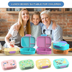 Fiambrera Aohea a prueba de fugas de 3 compartimentos sin BPA de plástico y acero inoxidable con logotipo personalizado Bento - Product Image 5