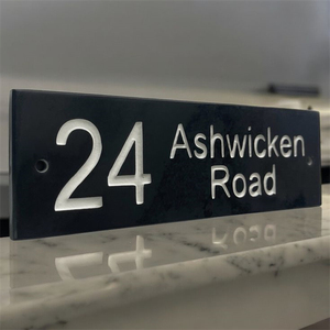 Plaque d'immatriculation de porte en métal au design moderne Plaque murale de rue populaire pour la maison, l'hôtel et l'appartement - Product Image 2