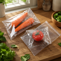 Hittebestendige OPP transparante plastic zakken met bovenopening en ventilatiegaten voor wortelen, tomaten, groenten, fruit, voedsel, bulkbestelling klaar voor verzending