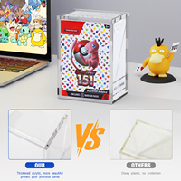 Boîte de protection TCG haute définition, transparente et épaissie, lot de 6 étuis en acrylique pour boosters avec couvercle magnétique