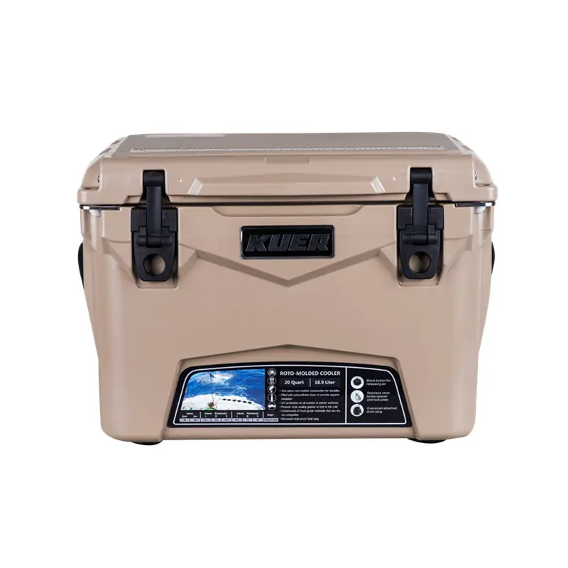 Kuer Cooler Box LLDPE esky Ice ngực rotomolded hộp mát với bánh xe cho ngoài trời 10/20/35/45/75qt