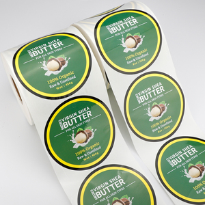 Tùy chỉnh tự dính vòng Hữu Cơ Gói Nhãn CuộN logo in chai không thấm nước Sticker Shea Butter bao bì và ghi nhãn - Product Image 2