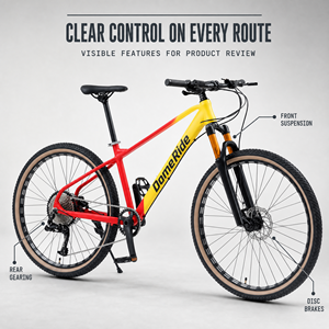 Vélo de montagne en alliage d'aluminium de 27,5 pouces, freins à disque, amortisseur en alliage de magnésium, 12 vitesses, double frein à disque, pour adulte - Product Image 2