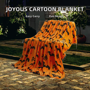 Vente flash, couverture en polaire super douce 100% polyester, motif de personnage de dessin animé joyeux, <span class=keywords><strong>utilisation</strong></span> quatre saisons, cadeau d'Halloween pour enfants - Product Image 2