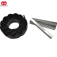 Stinger 3/8" Leg X 3/8" A11 84 STCR5019 Agrafes de couverture galvanisées à tête couronne, emballage carton, agrafes de toiture à anneau, à surface texturée et lisse