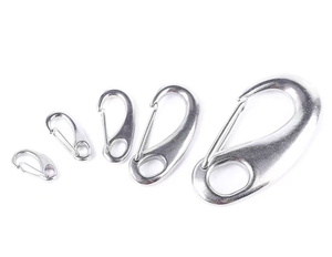 Thép Không Gỉ 304/316 Hình Quả Trứng Mùa Xuân Móc Nhanh Chóng Dây Thép Keychain Carabiner Trăng Lông Mày An Toàn Móc Cho Ngành Công Nghiệp Nặng - Product Image 3