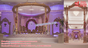 Mandap de Madera Artesanal para Bodas Reales, Mandap de Madera Tallada a Mano para Bodas en el Reino Unido, Precioso Mandap de Madera para Bodas Indias en Malasia, EE. UU. - Product Image 5