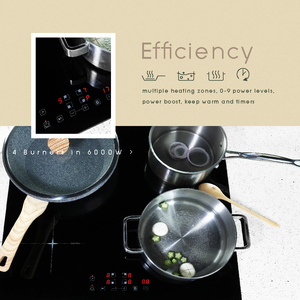เตาไฟฟ้า 4 หัวเตา, กระจกเซรามิกแบบฝัง, ระบบควบคุมแบบสัมผัส - Product Image 1