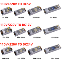 Alimentation à courant et tension constants 100W pour LED 5V/12V/24V AC/DC, pour projecteur, IP20, intérieur, ultra-mince, SMPS, CE ROHS