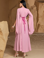 Abaya de luxe en mousseline de Dubaï, robes modestes faites à la main, nouvelle collection de vêtements islamiques pour femmes musulmanes, coupe droite simple et naturelle