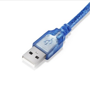 <b>Usb</b> A Male To Female Extension Cable 0.3M Transparent Blue Data Connector For Pc Peripheral Devices - Product Image 3