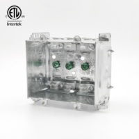 Boîtier métallique galvanisé à 2 modules homologué Cetl, niveau de protection IP65, modèle 2304-LHTQ-2, boîte de jonction, appareils électriques, coffrets