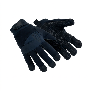 Gants de sécurité noirs en PU avec bouts des doigts texturés, poignet élastique, antidérapants, usage général, épaisseur 4 mil, 10 pouces, sans latex - Product Image 1