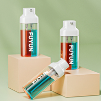 Fuyun – Nouvelle bouteille pompe double compartiment 2-en-1 vide de 200 ml et 500 ml pour lotion, cosmétiques et shampoing en plastique – Vente en gros