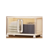 Boîte de Rangement Cadenassable en Plastique PP pour Chambre avec Installation Gratuite, Organisateur Pliable Amovible pour Jouets et Garde-Robe