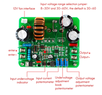 BT900W Module de suralimentation DC-DC 8V-60V à 12V-130V 15A Module d'alimentation élévateur à courant constant régulé Module d'alimentation réglable