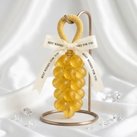Savon artisanal en forme de grappe de raisin en cristal, transparent, à l'huile d'olive naturelle, pour la décoration de salle de bain, aromathérapie, coffret cadeau, sérigraphie, vente en gros