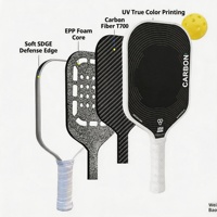Raket Pickleball Bentuk Persegi Panjang, Inti Busa Padat, Tebal 16mm,  Kustomisasi,  Serat Karbon T700 Peak Bat