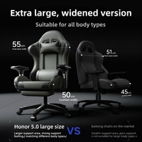 Chaise de gaming de qualité supérieure pour l'e-sport, confortable pour de longues heures de travail à domicile, chaise de bureau ergonomique avec repose-pieds pour dortoir