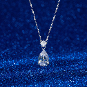 LZN03 RINNTIN collana con ciondolo piccolo collana con gioielli personalizzati <span class=keywords><strong>925</strong></span> <span class=keywords><strong>argento</strong></span> goccia d'<span class=keywords><strong>acqua</strong></span> 8A collane con zirconi cubici Premium - Product Image 2