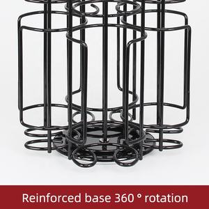 Support de rangement moderne en acier noir pour dosettes de café, avec rotation à 360 degrés, pour la cuisine domestique - Product Image 4