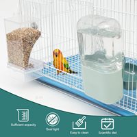 Mangeoire et abreuvoir automatiques rectangulaires Chebet en plastique ABS écologique, sans dégâts, pour perroquets et canaris - Cage 650g