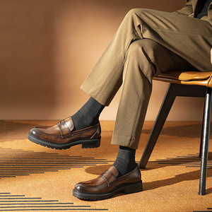 Zapatos de Vestir Formales de Cuero Genuino para Hombre, Color Marrón, con Cordones, Punta Puntiaguda, Antideslizantes, Transpirables, para Bodas, Negocios y Oficina - Product Image 1