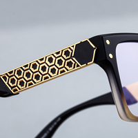 Lunettes de soleil photochromiques anti-lumière bleue avec logo personnalisé Partagas Fashion Designer, forme carrée, tête de léopard, UV400, pour hommes