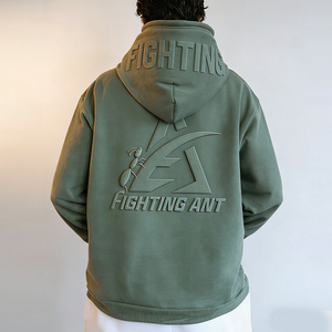 Sudadera con Capucha de Alta Calidad Premium, Personalizada, con Logotipo en Relieve 3D, de Felpa Francesa, Estilo Hip Hop Urbano para Hombre - Product Image 2