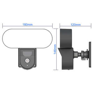 1080P 3MP gizli Wifi projektör su geçirmez kamera LED aydınlatma Spot işık PIR kamera ile iki yönlü ses konuşma - Product Image 3