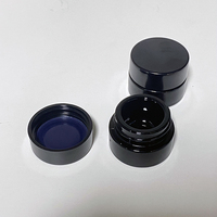 Pot d'échantillon de luxe en verre UV noir de 5 ml avec couvercle à vis en bakélite pour crème contour des yeux, baume de soin, pot concentré en verre de 5 g, vente en gros
